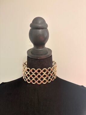 Gold Circle-Link Choker Necklace - Women Jewelry